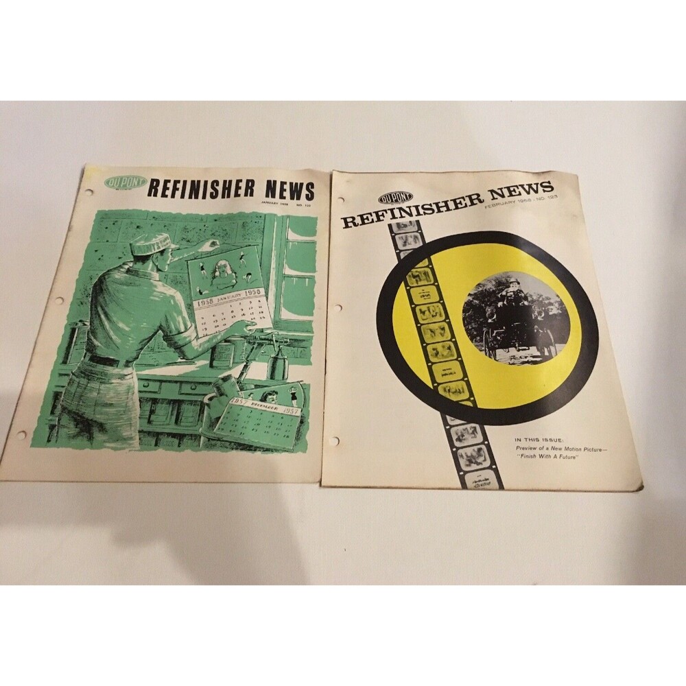 Dupont Refinisher News Vintage Magazines 1958 Jan And Feb No. 122 123